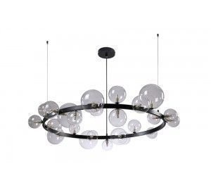 Люстра Crystal Lux AGATA SP24 V2 BLACK/TRANSPARENTE