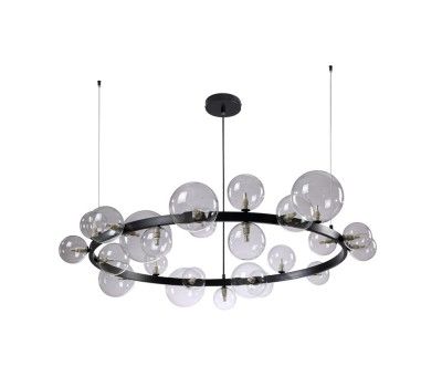 Люстра Crystal Lux AGATA SP24 V2 BLACK/TRANSPARENTE