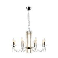 Люстра Crystal Lux AURELIO SP8 GOLD+CHROME/TRANSPARENT