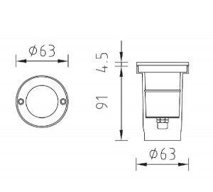 Встраиваемый круглый светильник уличный IP67 Oasis Light 73201А