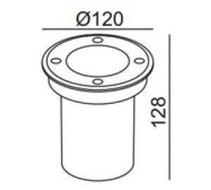 Встраиваемый круглый светильник уличный IP67 светодиодный Oasis Light W77185W SS
