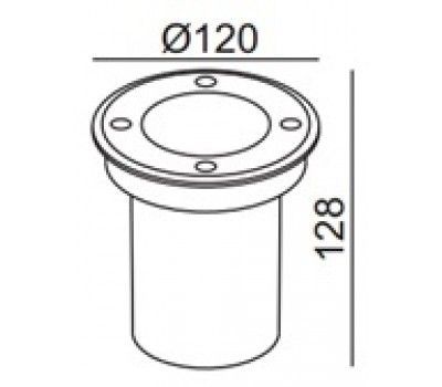 Встраиваемый круглый светильник уличный IP67 светодиодный Oasis Light W77185W SS