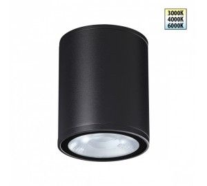 Потолочный светильник с переключ. цветовой температуры Novotech Tumbler 359535 черный LED 10W 220V 3000К\4000К\6000К
