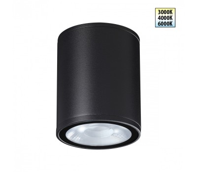 Потолочный светильник с переключ. цветовой температуры Novotech Tumbler 359535 черный LED 10W 220V 3000К\4000К\6000К