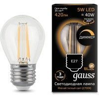 Лампочка LED Filament Globe dimmable E27 5W 2700K 1/10/50 105802105-D