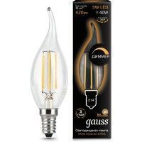 Лампочка LED Filament Candle tailed dimmable E14 5W 2700K 1/10/50 104801105-D