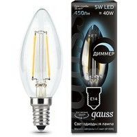 Лампочка LED Filament Candle dimmable E14 5W 4100К 1/10/50 103801205-D