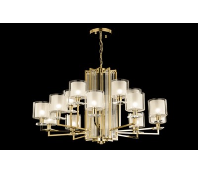 Люстра Crystal Lux NICOLAS SP-PL10+5 GOLD/WHITE
