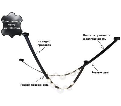 Светильник подвесной Crystal Lux BOSQUE SP7 L3000 BLACK/TRANSPARENT
