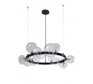 Люстра Crystal Lux AGATA SP15 V2 BLACK/TRANSPARENTE