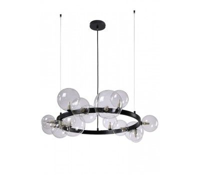 Люстра Crystal Lux AGATA SP15 V2 BLACK/TRANSPARENTE