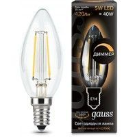Лампочка LED Filament Candle dimmable E14 5W 2700К 1/10/50 103801105-D