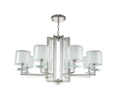 Люстра Crystal Lux NICOLAS SP-PL8 NICKEL/WHITE