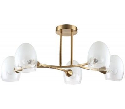 Потолочная люстра на штанге Lumion Kendall 6514/5C латунь E14 5*40W 220V