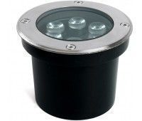 Встиваемый светодиодный свтельник (грунтовый) Feron SP2802 48346 6W, AC12-24V, низковольтный, 4000К, металлик, вн.диаметр: 90m, IP67
