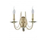 Бра Crystal Lux VICTORIA AP2 GOLD/AMBER