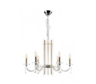 Люстра Crystal Lux AURELIO SP6 GOLD+CHROME/TRANSPARENT