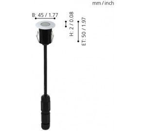 Встраиваемый круглый светильник уличный IP44 LED Eglo Tronto 98182