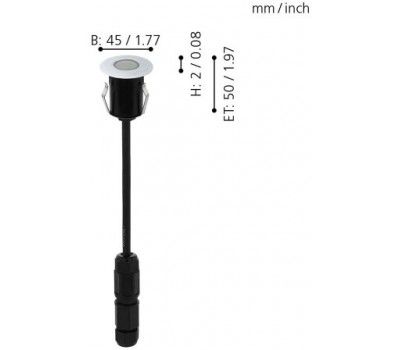 Встраиваемый круглый светильник уличный IP44 LED Eglo Tronto 98182 Встраиваемый круглый светильник уличный IP44 LED Eglo Tronto 98182